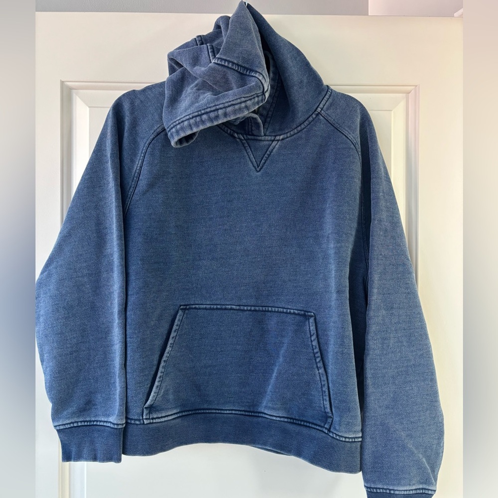 COS Denim Wash Cotton Sweatshirt Hoodie Size M